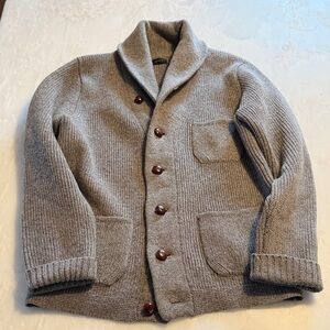 J. Crew Gray Men's Cardigan Sweater